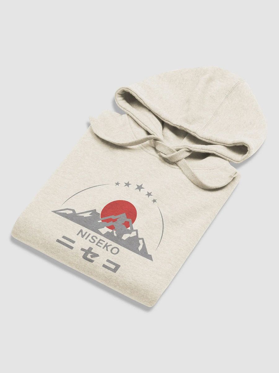 Niseko Ski Resort Cotton Blend Premium Hoodie, Five Star Mountain Gray, 5 Colors product image (6)