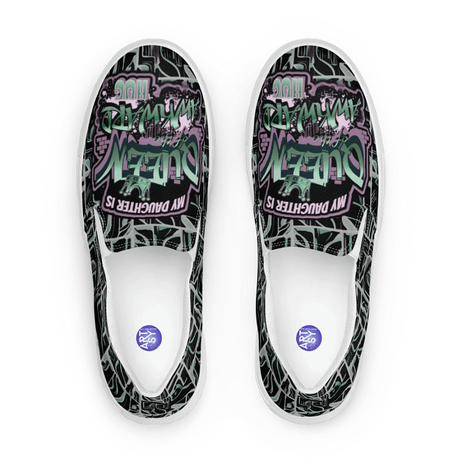 Queen of the Awkward Hug #Autism All Over Print Slip on Shoes product image (5)
