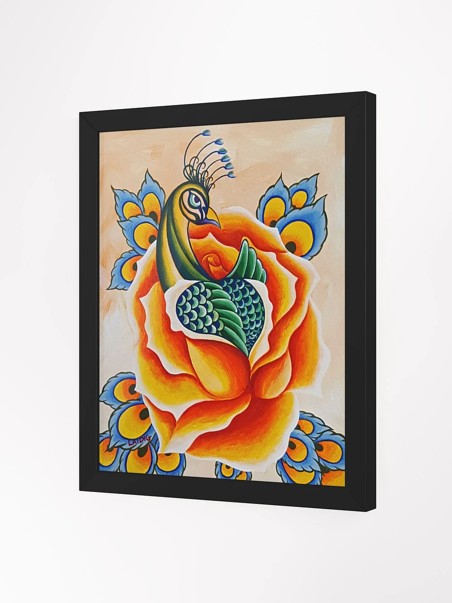 Peacock Orange Rose Framed Print product image (22)