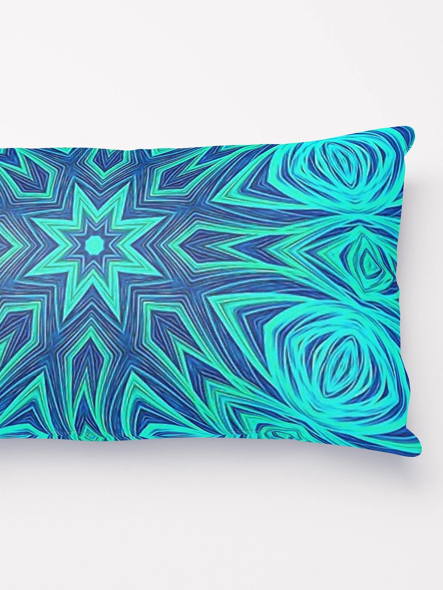 Blue Ice Fractal Kaleidoscope Throw Pillow product image (5)