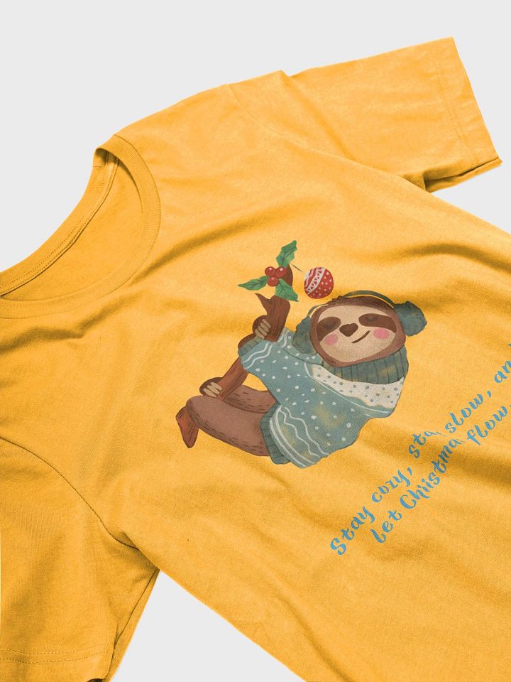 Cozy Sloth Christmas T-Shirt product image (2)