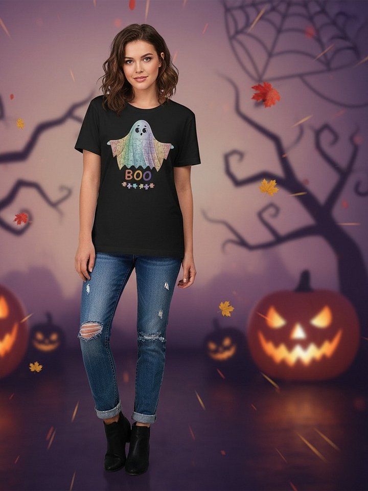Rainbow Puzzle Boo Ghost T-Shirt product image (1)