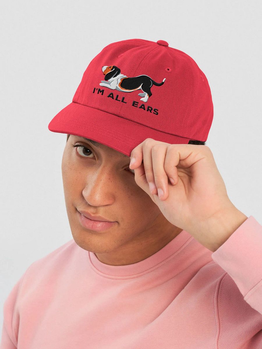 I'm All Ears Classic Dad Hat(Embroidered) of a Basset Hound(Tricolor) product image (2)