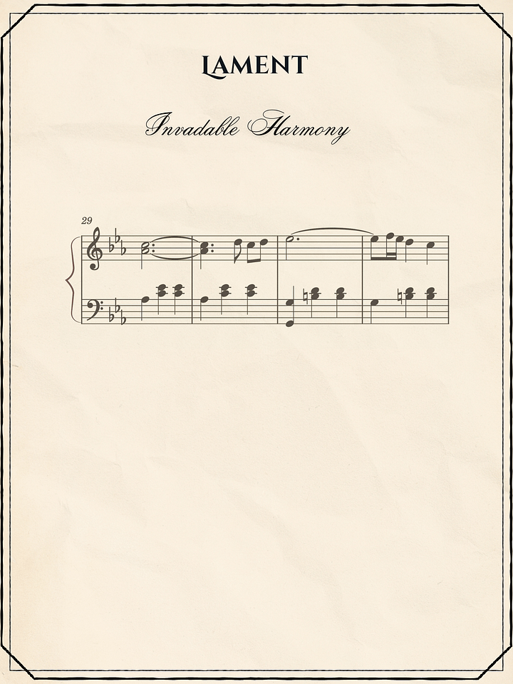 Lament - Sheet Music | Invadable Harmony product image (1)