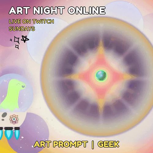 It's Sunday so we play #tunes and make #art! Join us on #Twitch NOW! Today your prompt is #Geek! Art by the amazing KingofMis...