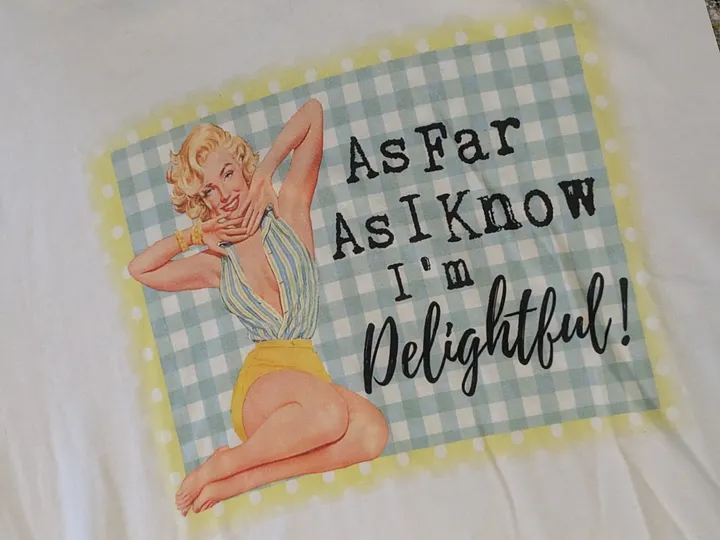 L I'm Delightful Retro Pinup Girl Graphic Tee product image (2)