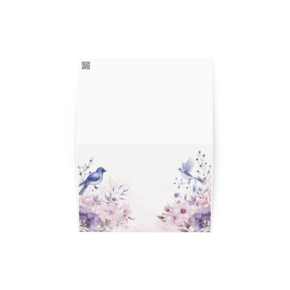All-Occasion Greeting Card: Watercolor Birds and Florals product image (2)