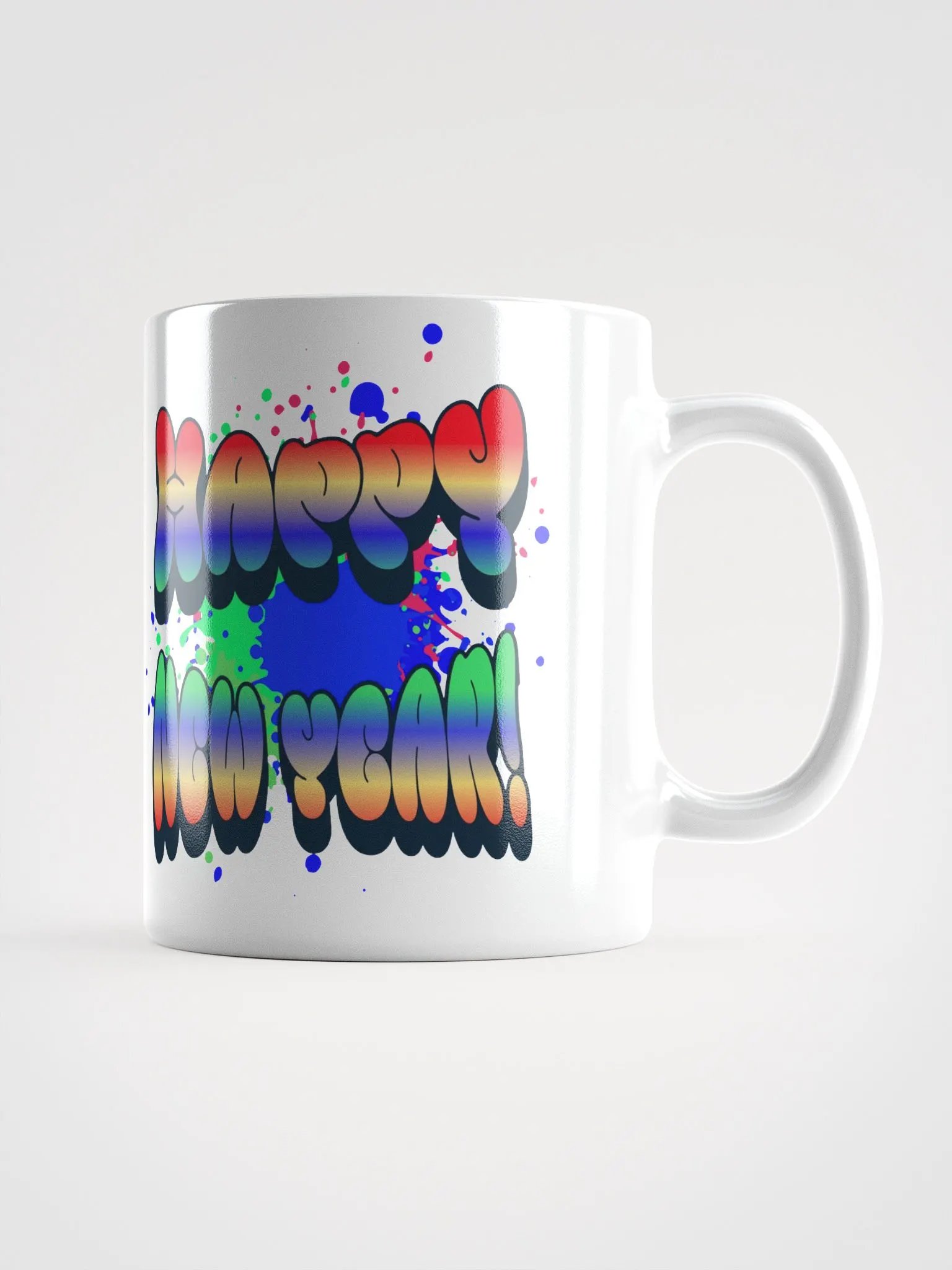 Happy New Years - Colorful Graffiti Design White Mug product image (18)