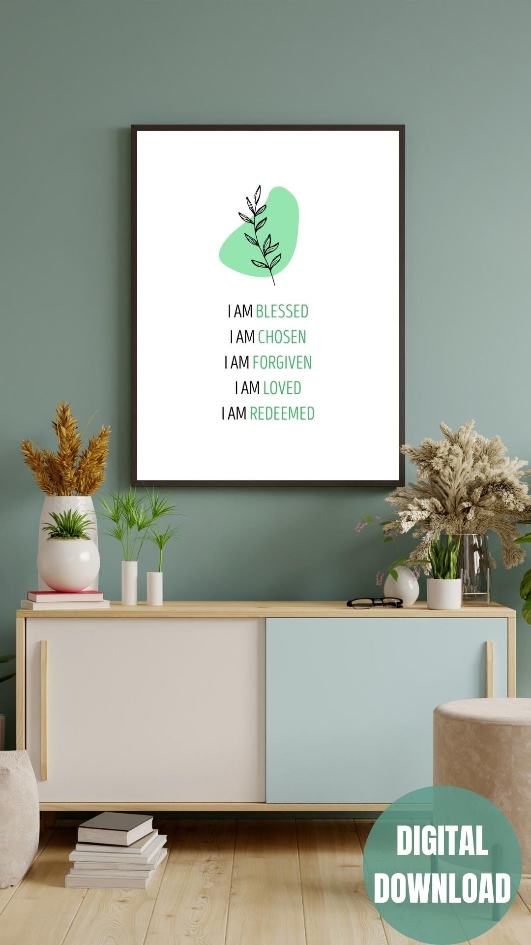 Positive Affirmation Printable Wall Art. product image (1)