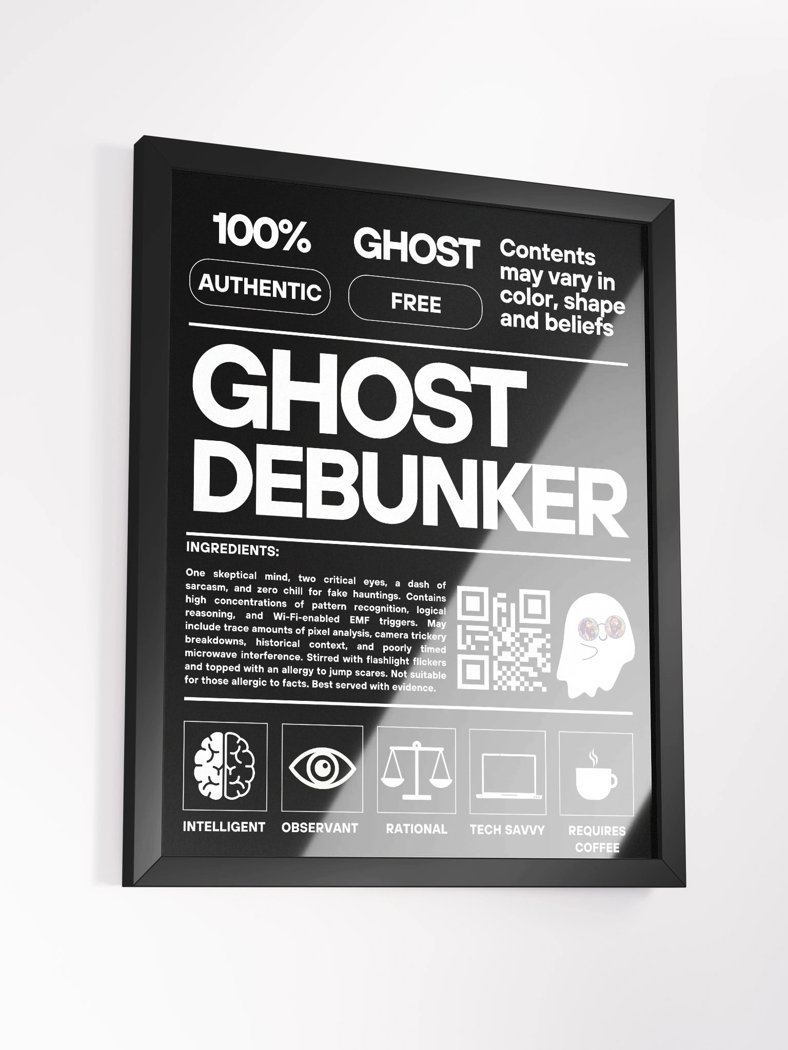 Ghost Debunker – Framed Poster product image (3)