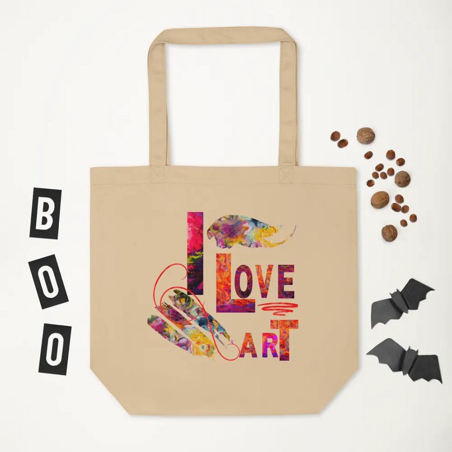 Love Art Eco Tote for art students moms daughters friends art teachers product image (11)