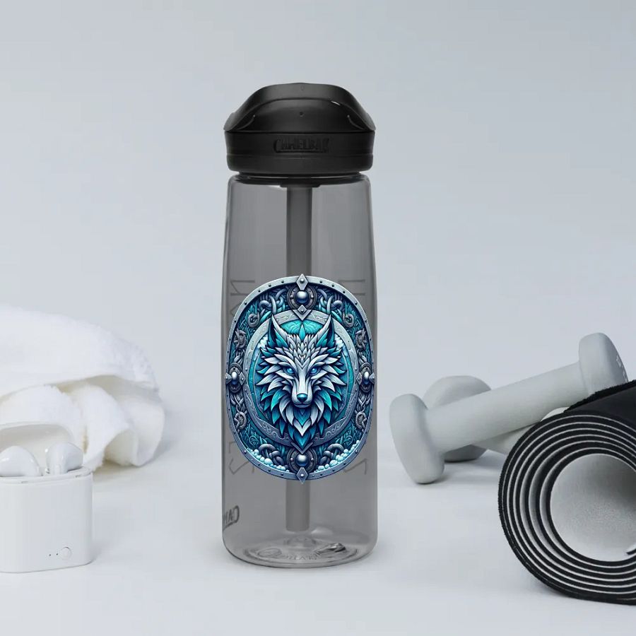 Mythical Wolf Guardian Shield Art Water Bottle product image (12)