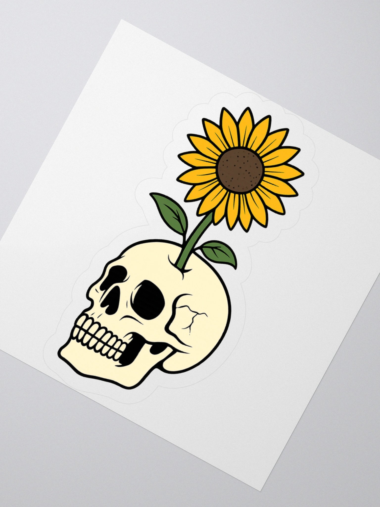 Sunflower Skull Sticker product image (6)