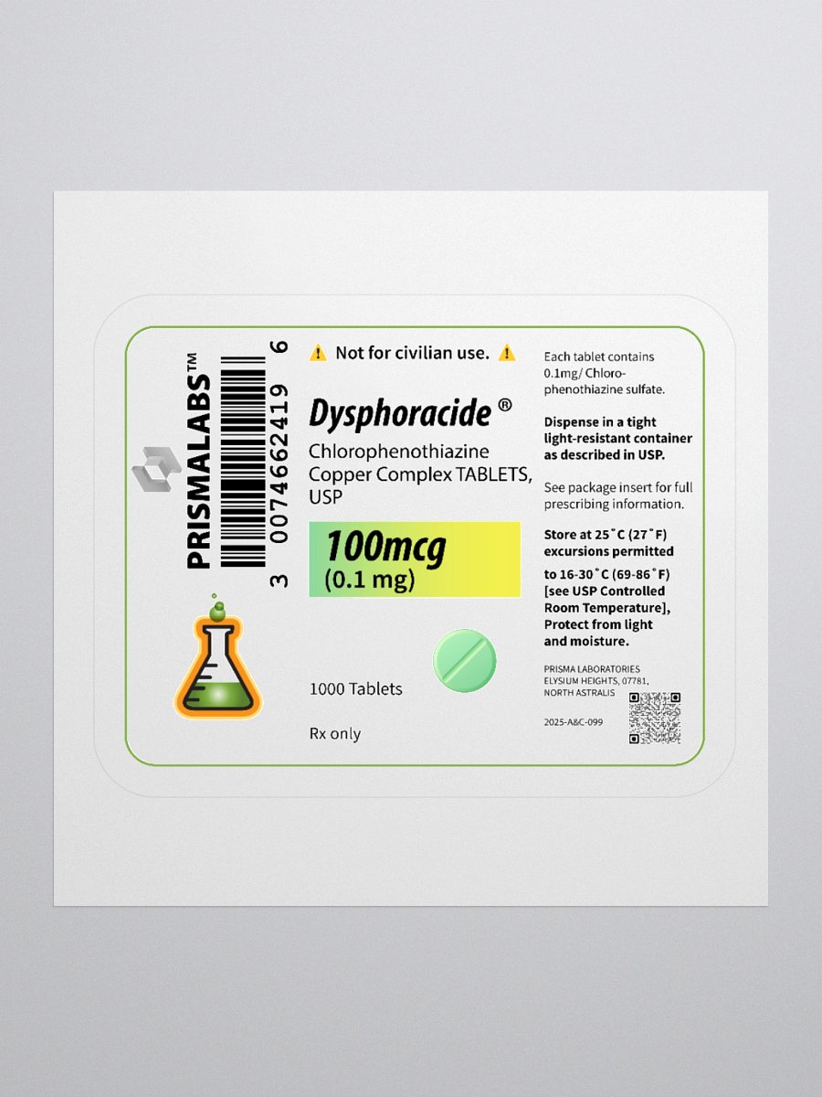 DYSPHORACIDE™ (100mcg) | PRISMALABS Biohazard Sticker product image (1)