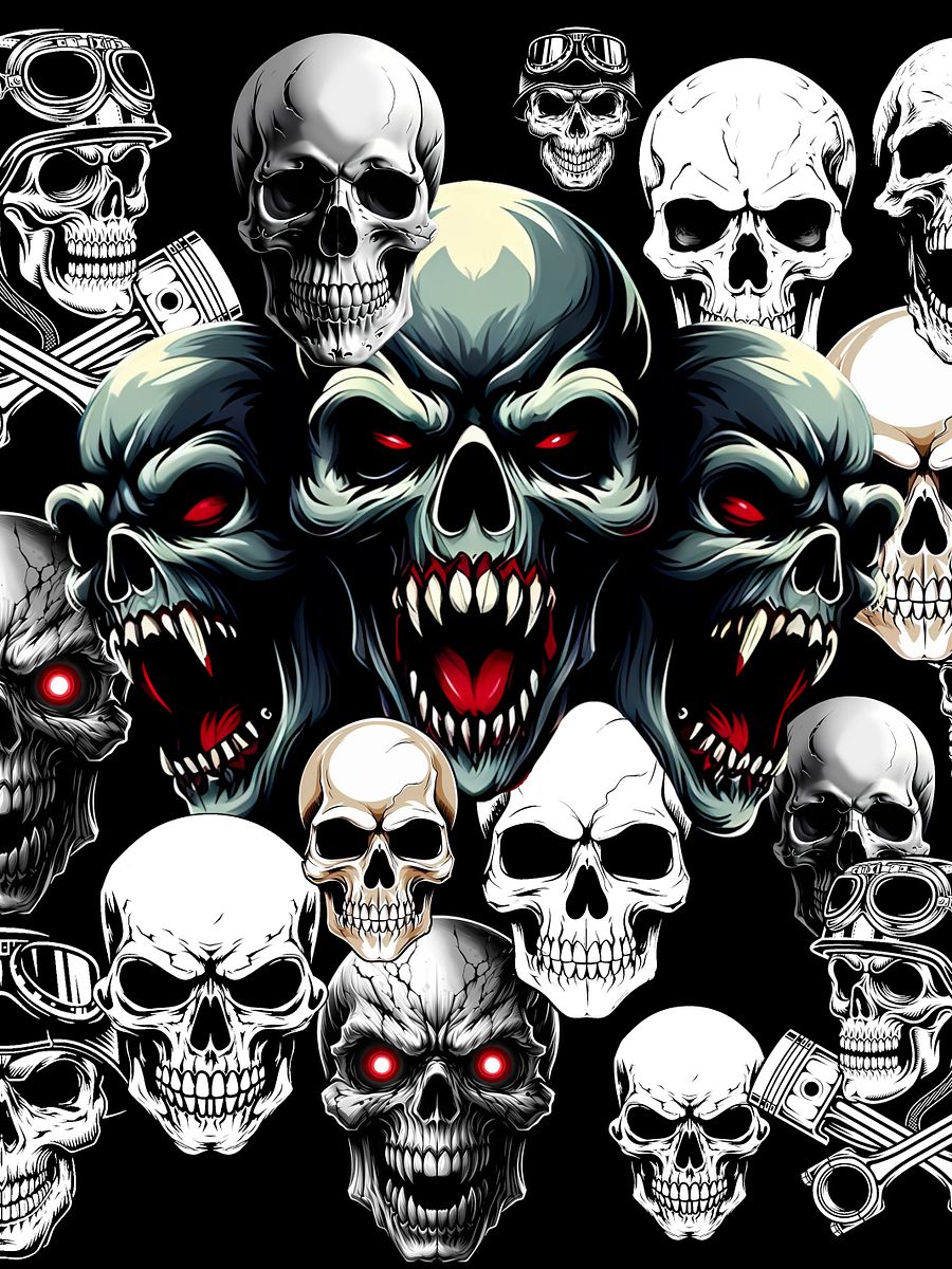 All-Over Skulls Neck Gaiter product image (4)