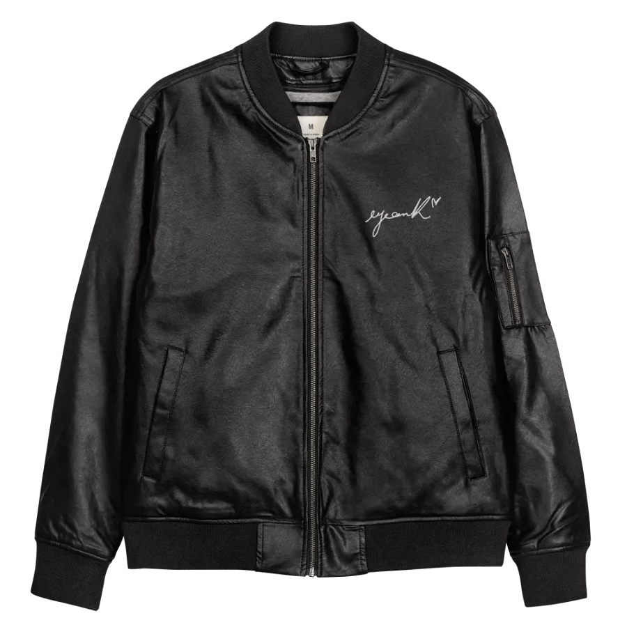 EYEAMKI Black Bomber Jacket product image (3)