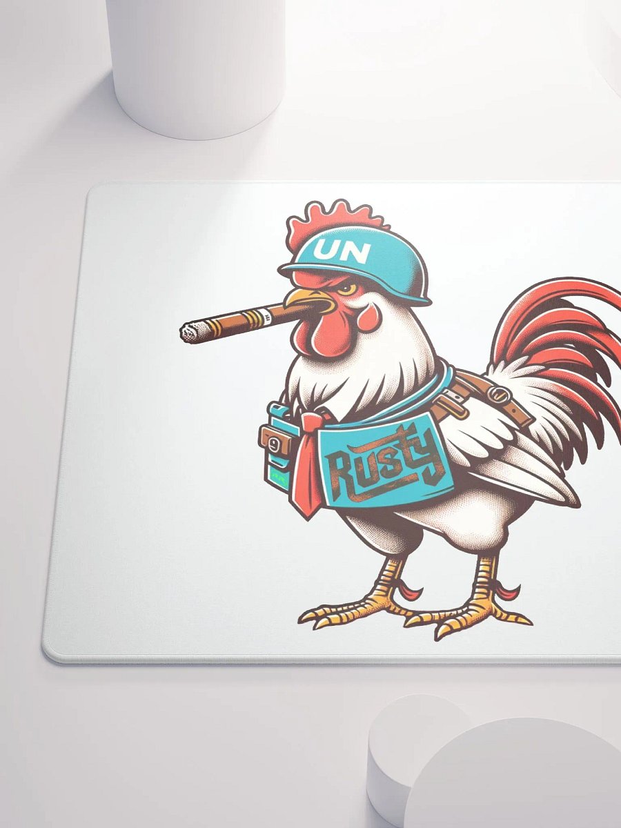 White Rusty the Rooster Gaming Mousepad! product image (6)