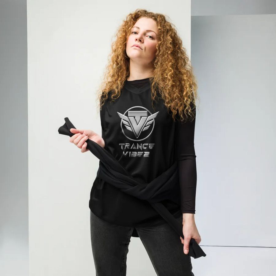 Trance Vibez Black Basketball Jersey product image (6)