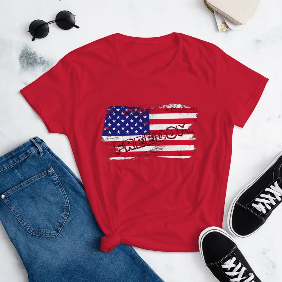 Freedom Flag Women’s Tee product image (4)