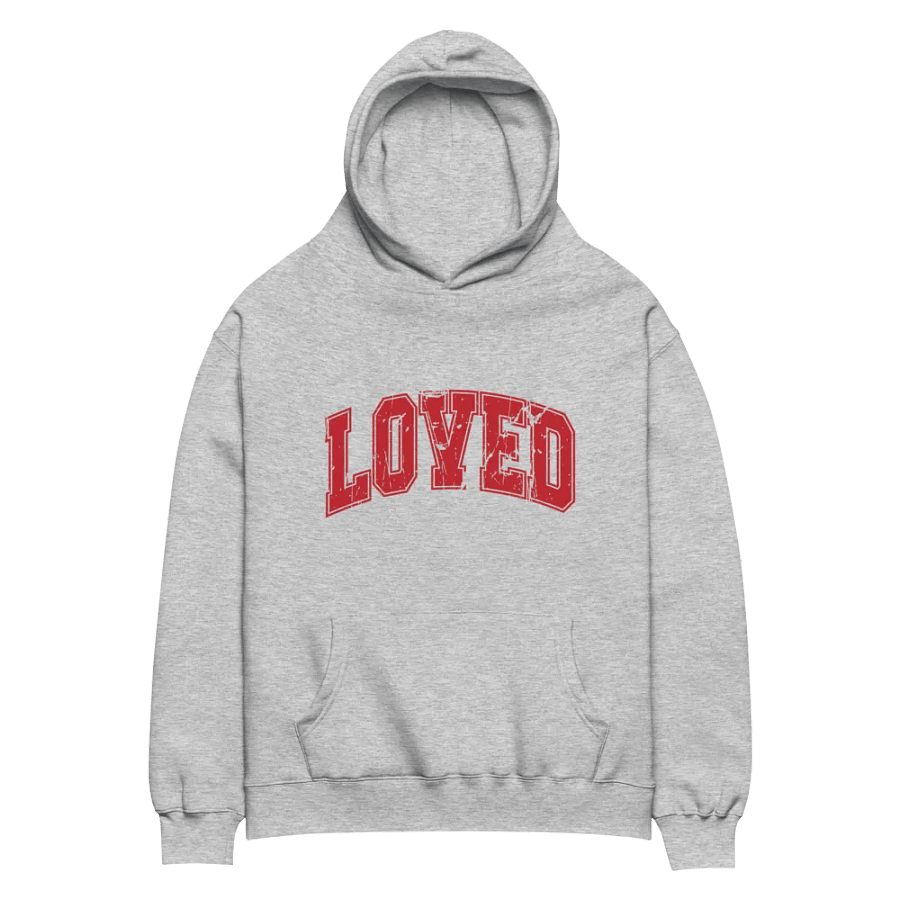 "LOVED" Classic Grey Hoodie product image (1)