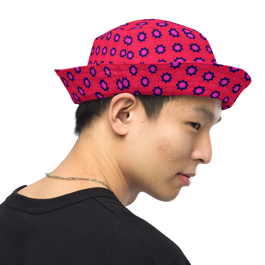 Abstract Red Unisex Bucket Hat product image (4)