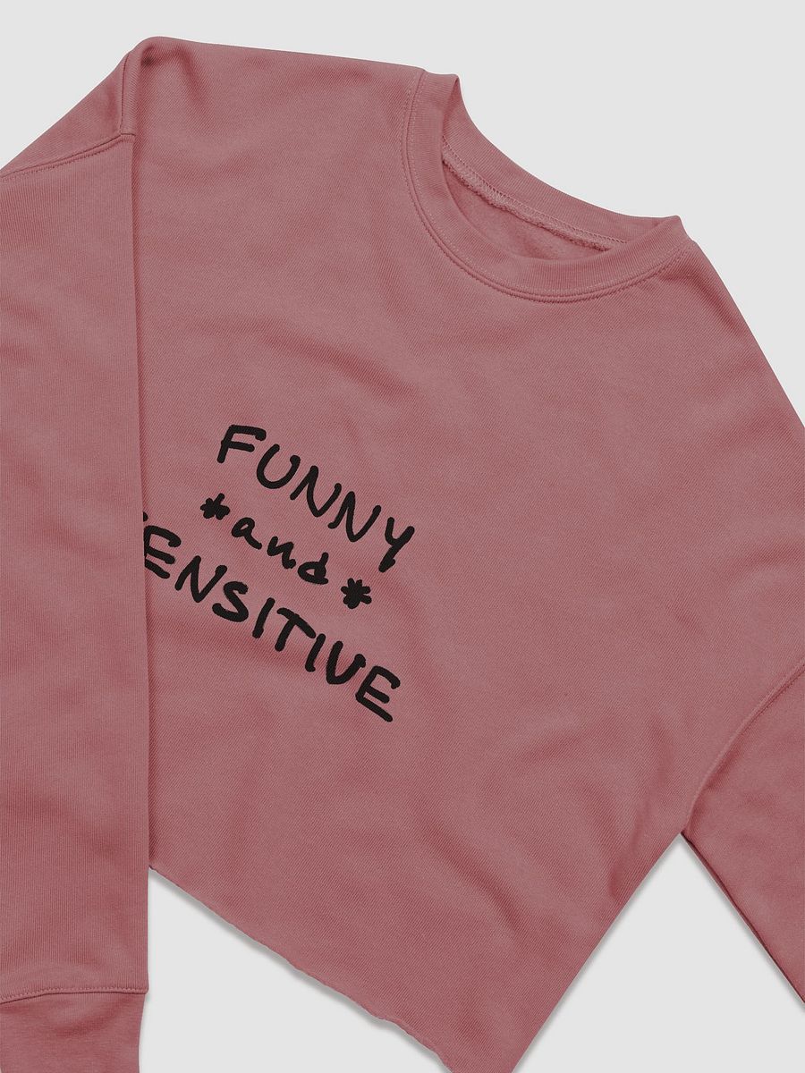 FUNNY *and* SENSITIVE printed cropped crewneck product image (3)