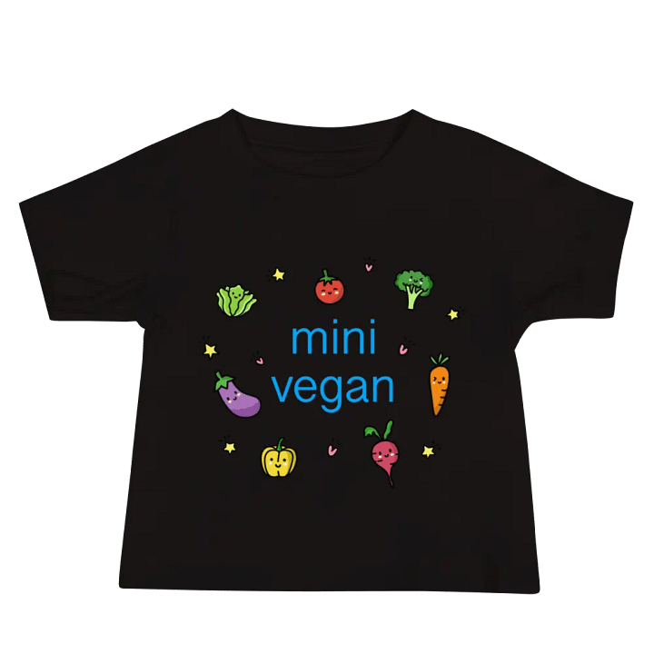 “Mini Vegan” Black T-Shirt for Kids product image (1)