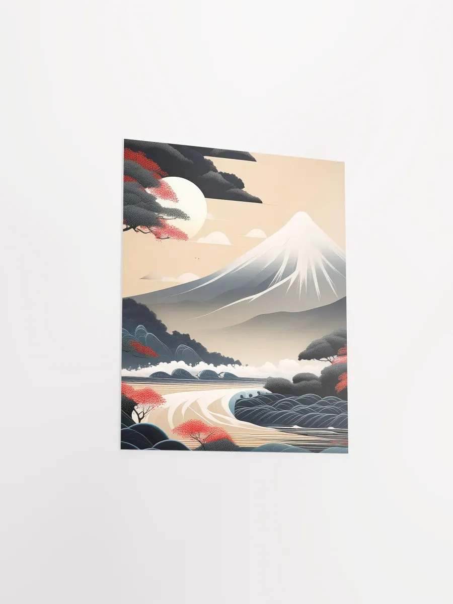 Japandi Art Mountain Landscape - Poster - Small and Standard Sizes - 8x10-11x14-12x16-16x20 Inches product image (10)