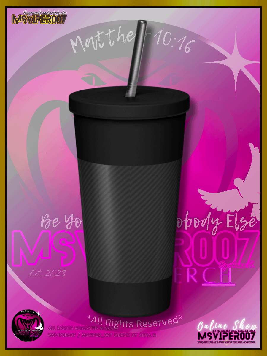 Tumbler - "MsViper_007™ Brand [green/blk] - Support&Sport" Insulated Tumbler with a Straw By Anna H. product image (3)