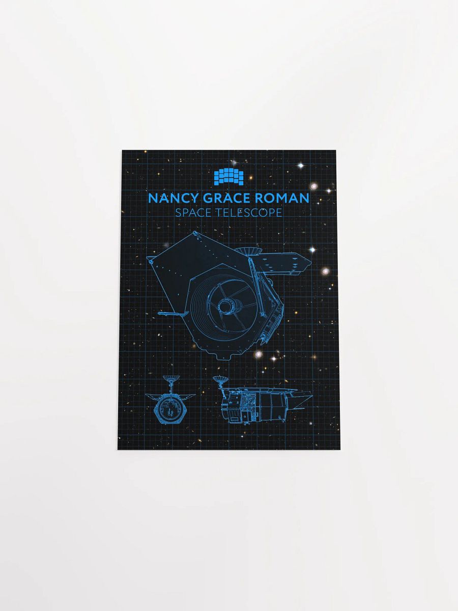 Nancy Grace Roman Telescope Blueprint Poster — NASA NGRST Space Print product image (9)