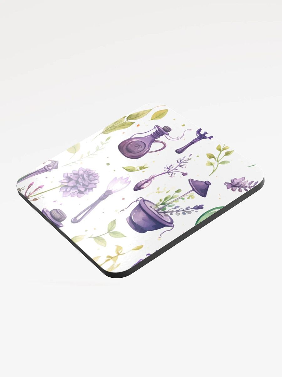 Glossed Cork Coaster 🟩 🟪 Fascinating Watercolor Pattern - Motif 1 product image (3)