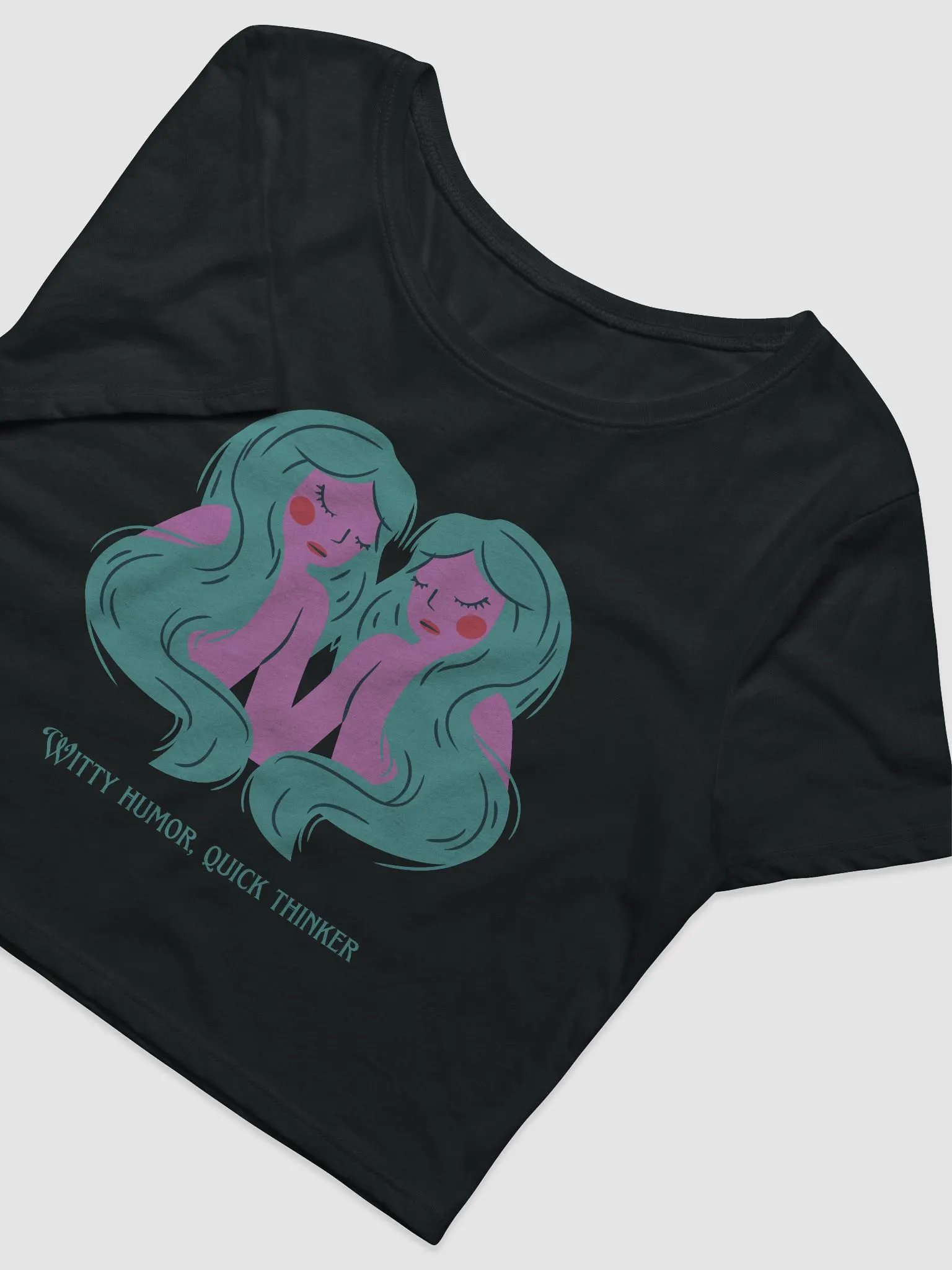 Gemini Zodiac Crop Tee product image (3)