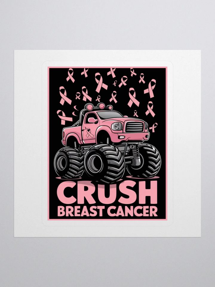 "CRUSH BREAST CANCER" vinyl sticker product image (1)