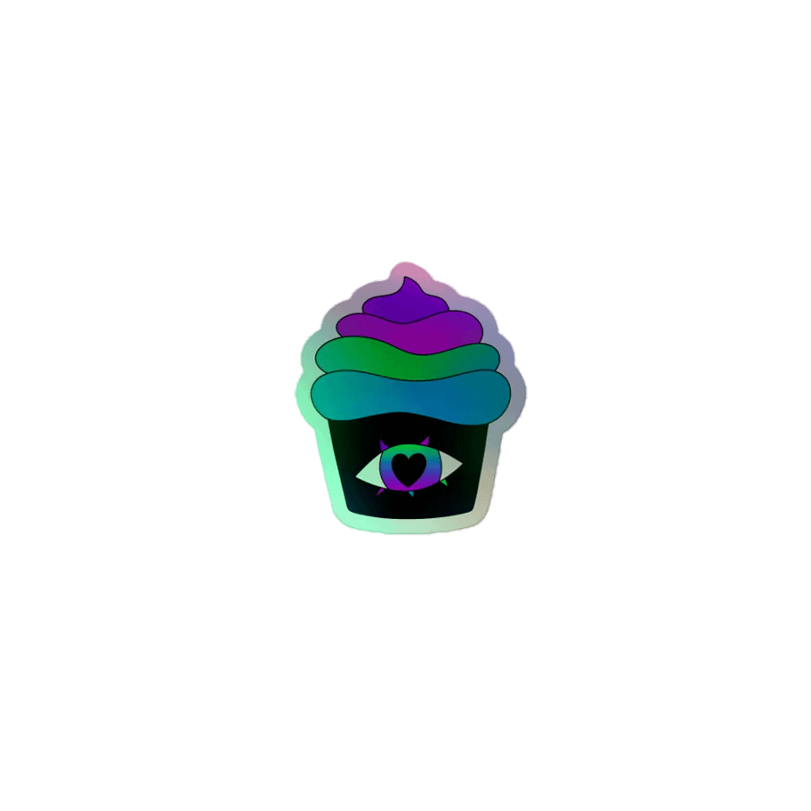 Killer Cupcake Holographic Sticker product image (1)