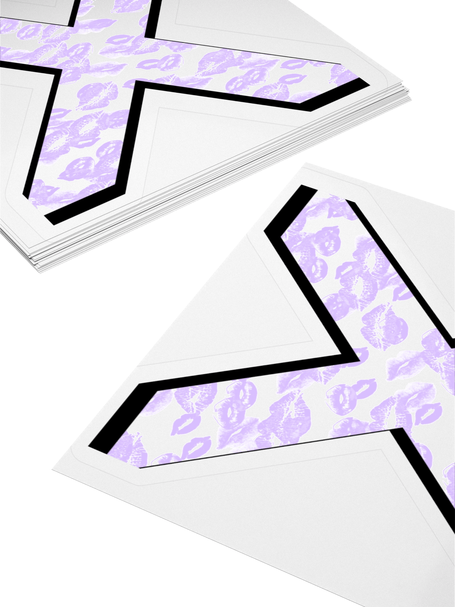 White X Lilac Lipstick Kisses | Kiss-cut Sticker product image (4)