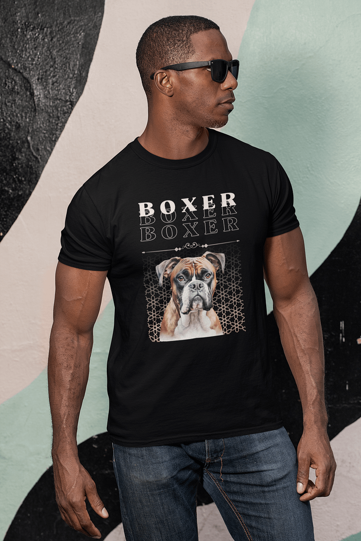 Dark Color Boxer Dog Regular Fit T-shirt product image (2)