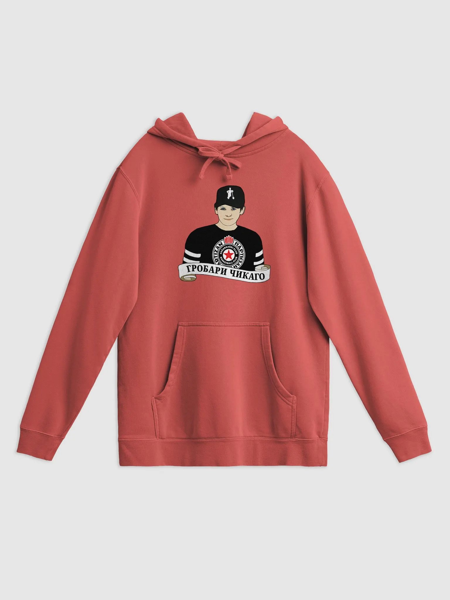 Grobari Čikago KK Partizan Independent Trading Co. Pigment Dyed Hoodie product image (1)