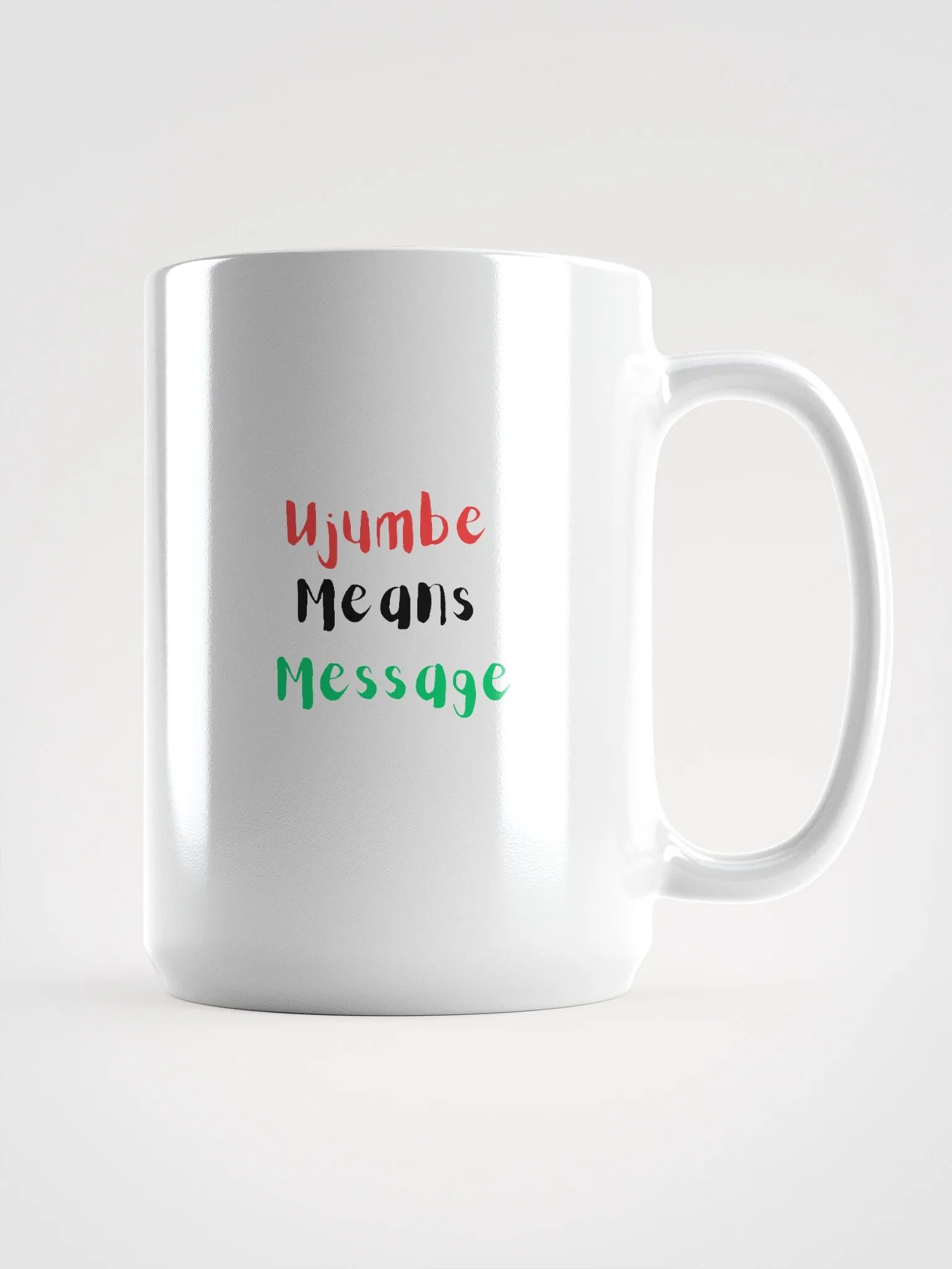 Vibrant Ujumbe Means Message Mug product image (1)
