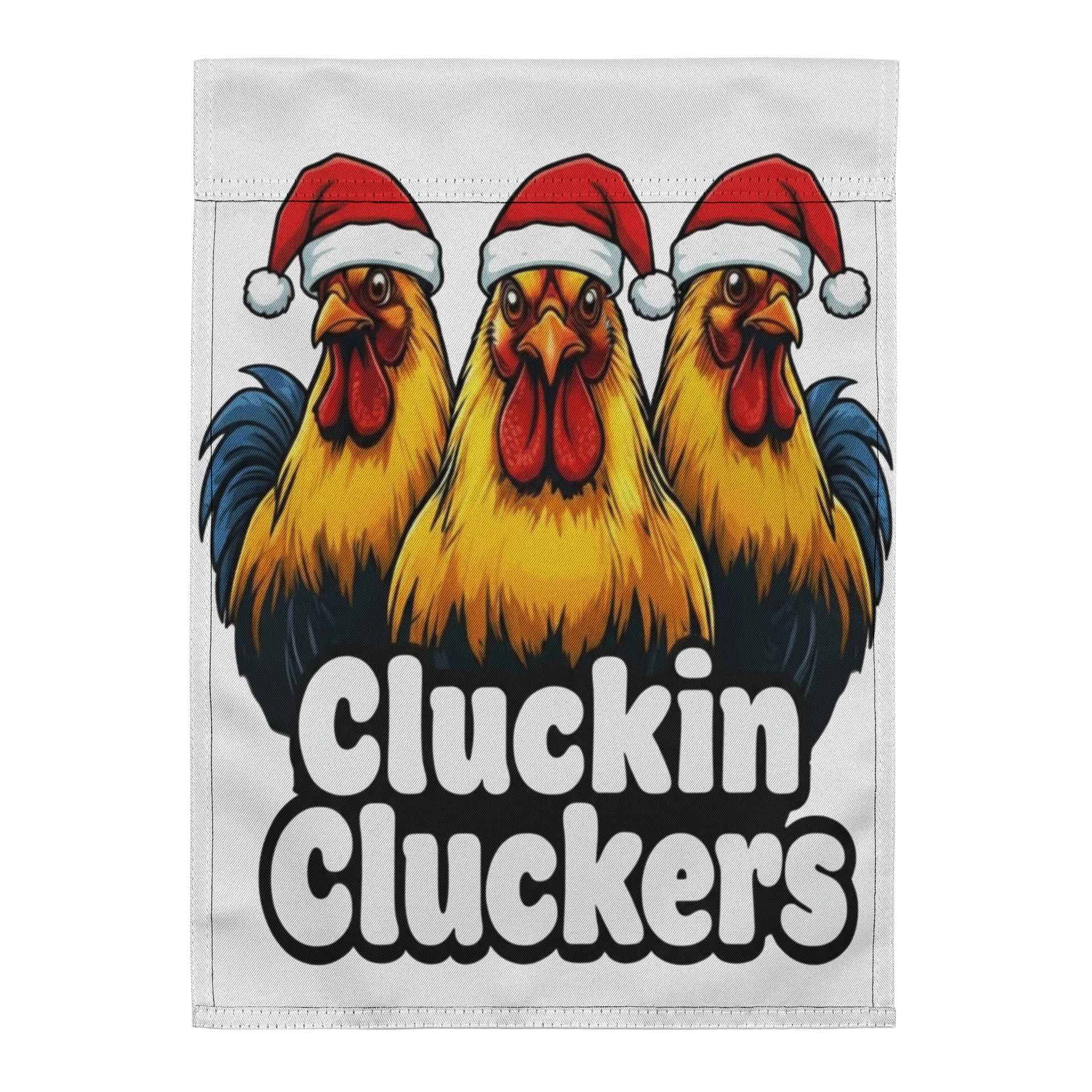 Cluckin Cluckers Christmas Farm Flag product image (2)