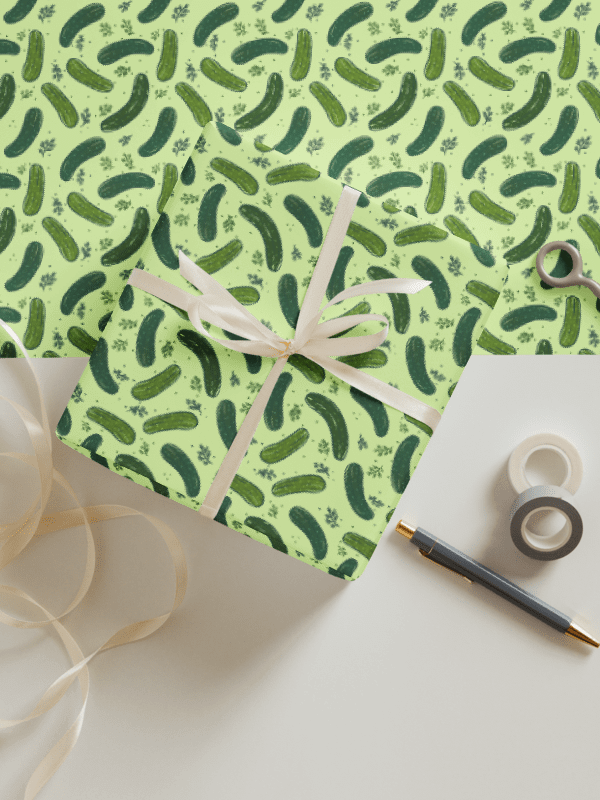 Dill Pickles Wrapping Paper, 3 Pack product image (1)