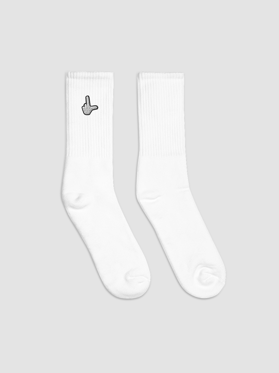 L Socks Embroidered (white and grey) product image (4)
