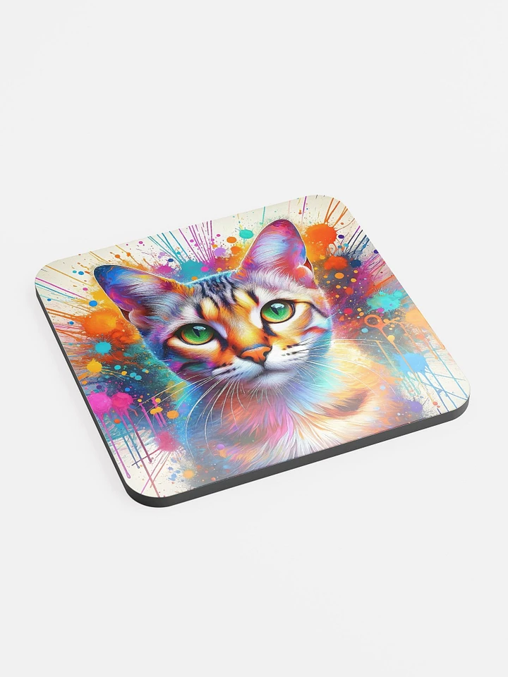 Glossed Cork Coaster: Egyptian Mau product image (2)