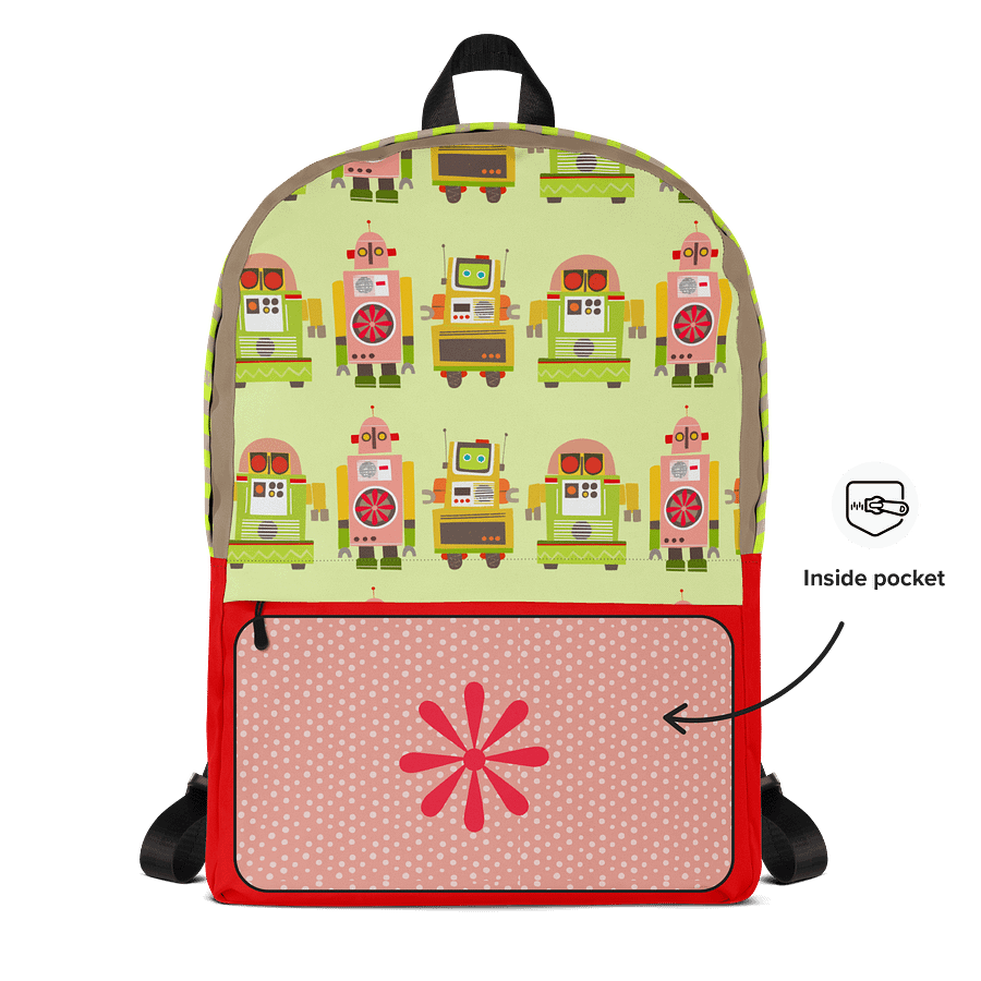 Atomic Robot Party - Backpack in Pink and Red product image (3)