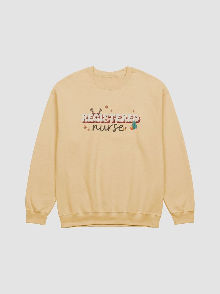Registered Nurse Christmas Retro Sweatshirt with Antlers product image (2)