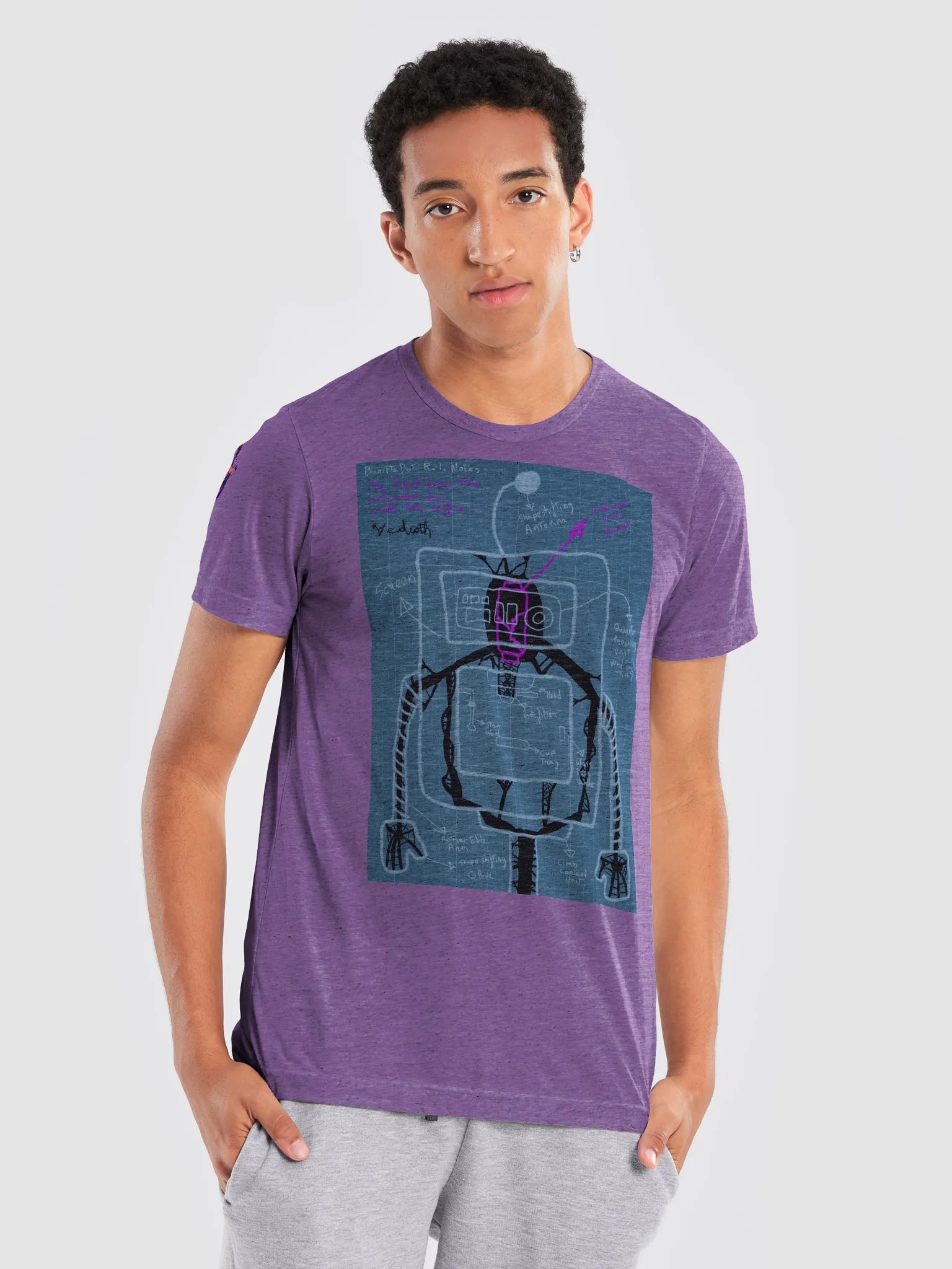 Barista Bot Blueprint Shirt - HallowBean 2024 product image (16)