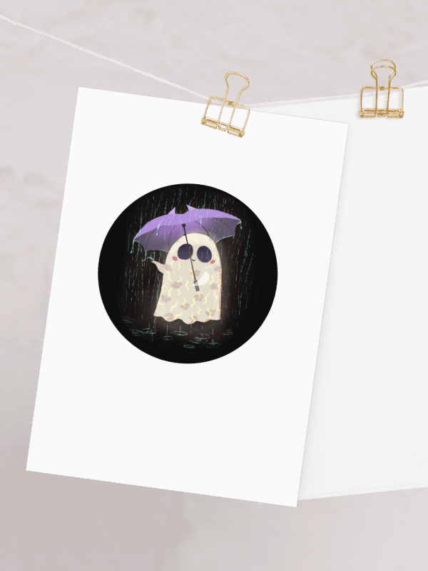 Little Ghost in the Rain - Greeting Card product image (1)