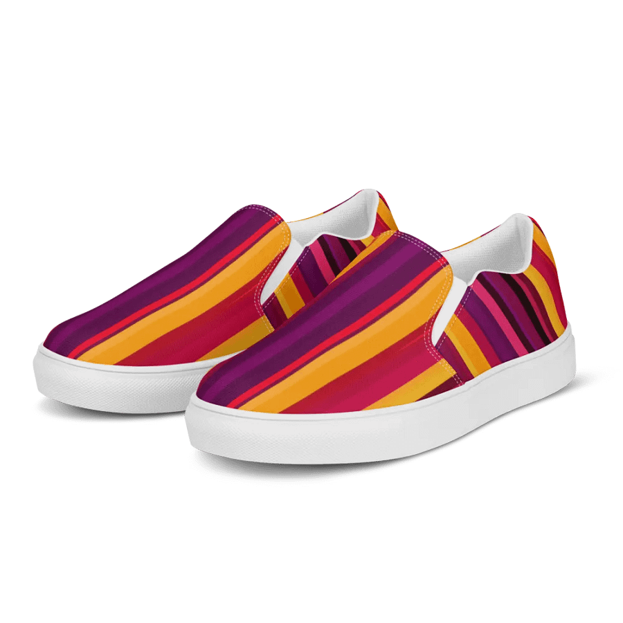 Glorious Sunset Stripes Women's Slip-On Shoes product image (5)