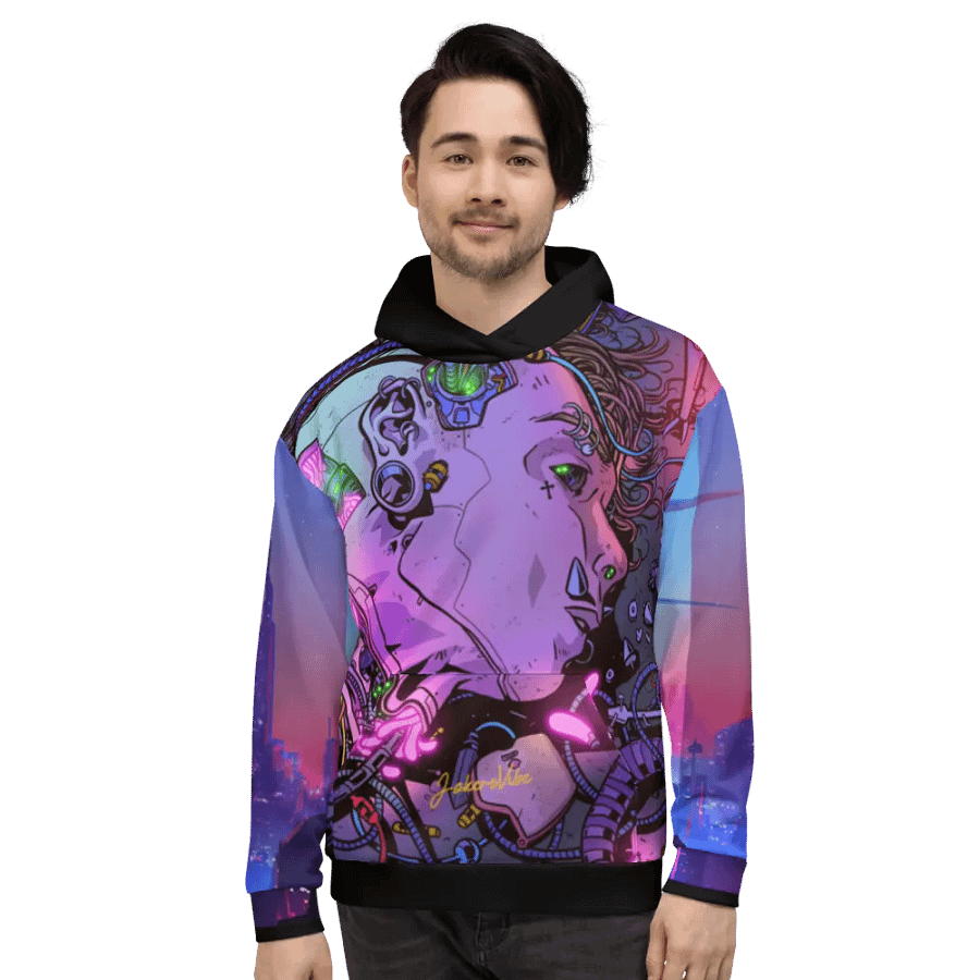 Broken Cyber Joker & Night City Hoodie product image (3)