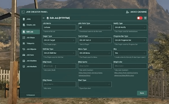 FIVEM JOB CREATOR V1 [ ESX ] product image (1)