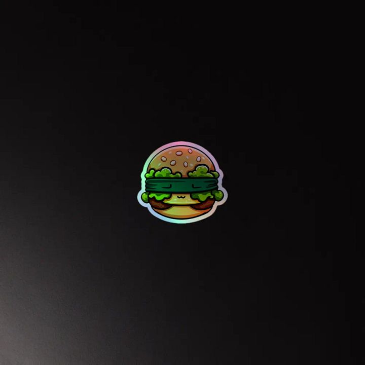 Whimsical Cheeseburger Holographic Sticker Sheet product image (4)